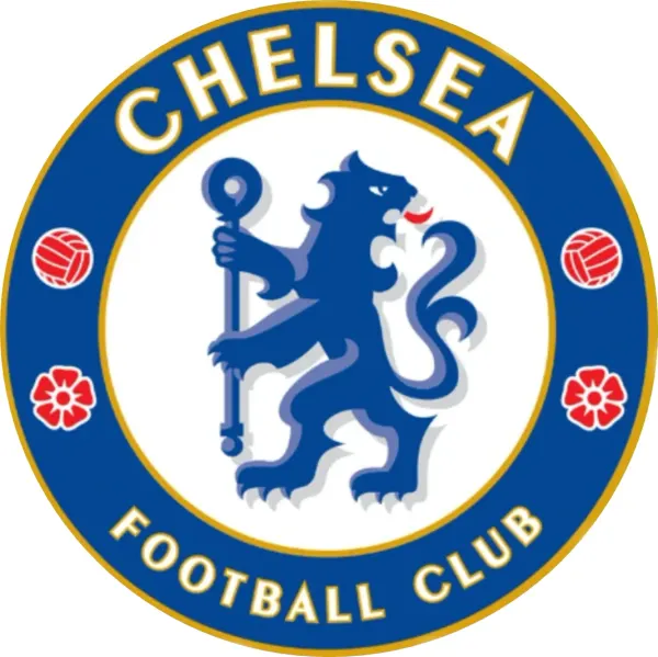 Kulatý jedlý obrázek na dort – Chelsea, znak, větší (modrá, bílá, zlatá)