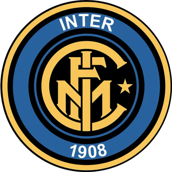 Kulatý jedlý obrázek na dort – Inter Milán (modrá, černá, žlutá)