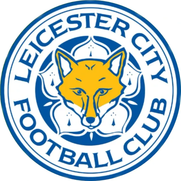 Kulatý jedlý obrázek na dort – Leicester City (modrá, bílá, žlutá)