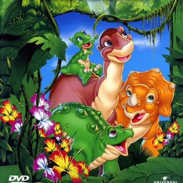 Kulatý jedlý obrázek na dort – Země dinosaurů (zelená, hnědá, modrá)