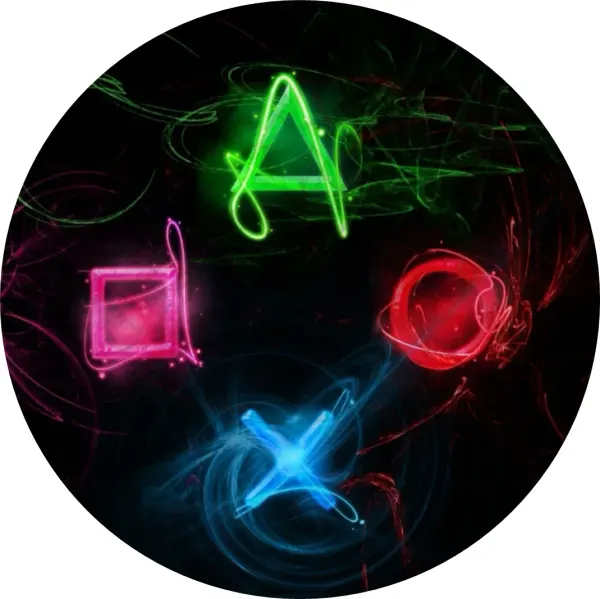 Kulatý jedlý obrázek na dort – Game (černá, modrá, zelená)