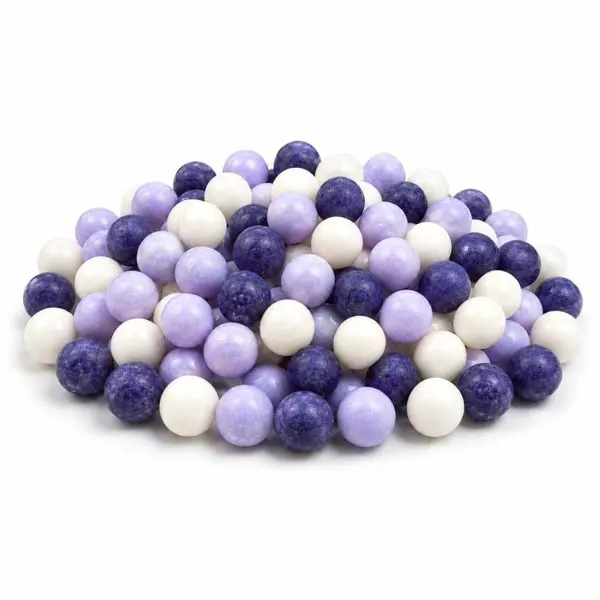 Cukrové perly, Borůvkový mix 7mm 40g - fialová, bílá
