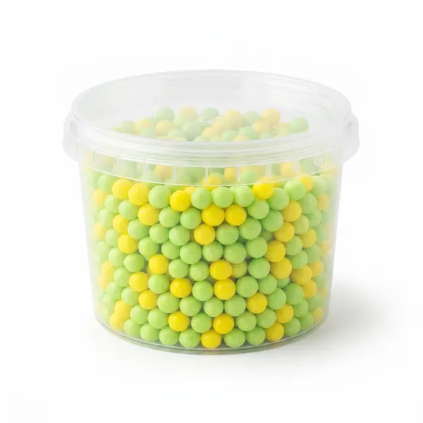 Cukrové perly žluté a světle zelené 5 mm 40g
