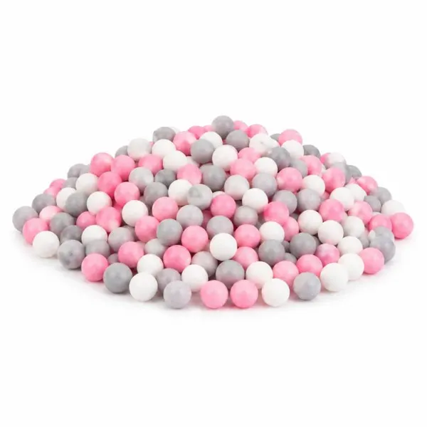 Cukrové perly, Kitty 5mm 50g - bílá, šedá, růžová