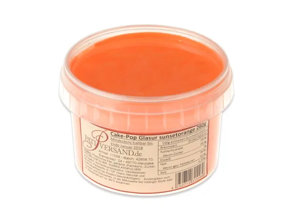 Tuková poleva 260g Cake Masters - sytě oranžová