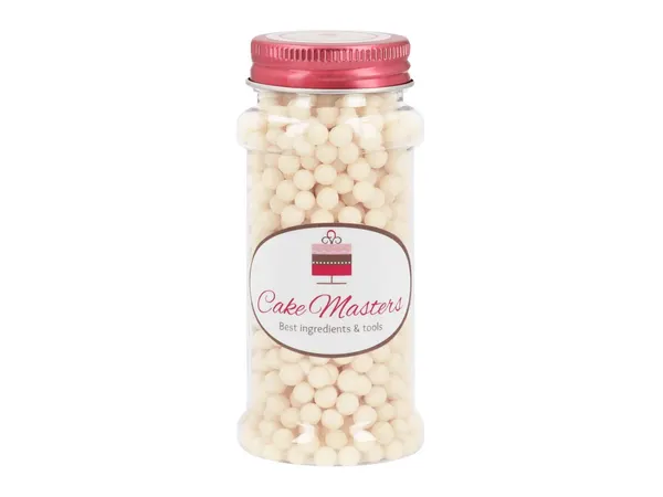 Zdobení na cukroví, dorty - BÍLÉ PERLIČKY, Německo 60g