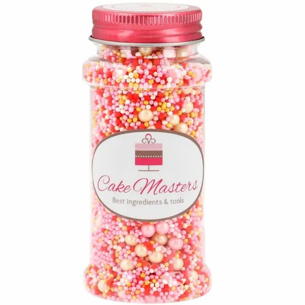 Zdobení na cukroví, dorty - RŮŽOVÉ PERLIČKOVÁNÍ mix, Německo 80g