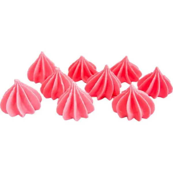 Mini růžové pusinky 9ks - I LOVE CAKES