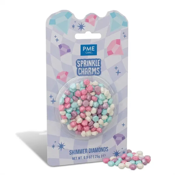 Cukrové diamanty pastelové 25g