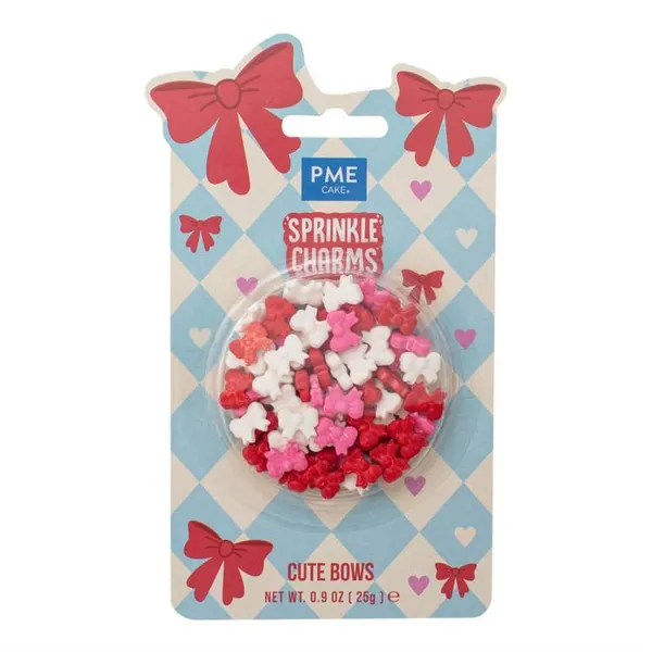Cukrové mašle bílé, růžové a červené PME (25 g)