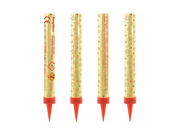 Dortová fontána PartyDeco zlatá 12 cm (4 ks)