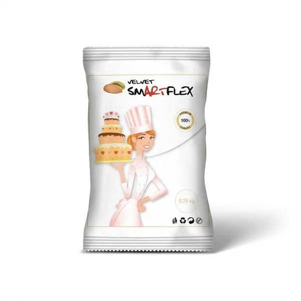 250g Potahovací dortová hmota SMARTFLEX, Bílá - Mandle