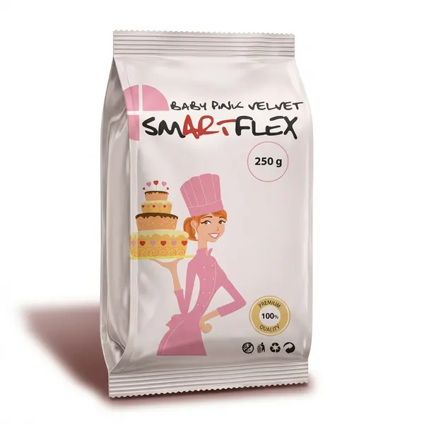 250g Potahovací dortová hmota SMARTFLEX, Růžová - Vanilka