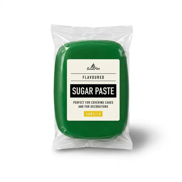 Fondán na dort, Zelený (tmavý) - Green, Vanilkový 250g