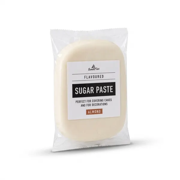Fondán na dort, Bílý - White, Mandlový 250g