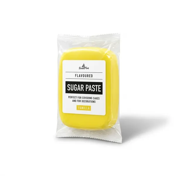 Fondán na dort, Žlutá (neonová) - Yellow, Vanilkový 250g