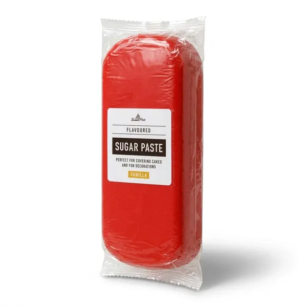 1kg Potahovací fondán - hmota na dort, červený