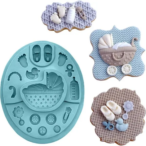 Silikonová formička kočárek 14,5x11,5cm - Cakesicq
