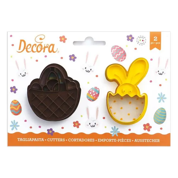 Decora vykrajovátka Košík s vajíčky a zajíc ve vajíčku (2 ks) ♡