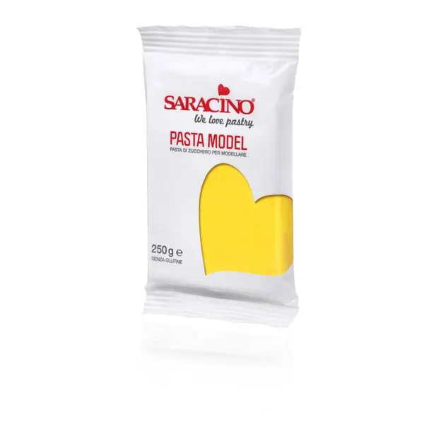 Modelovací fondán na dort Saracino žlutý (250 g)