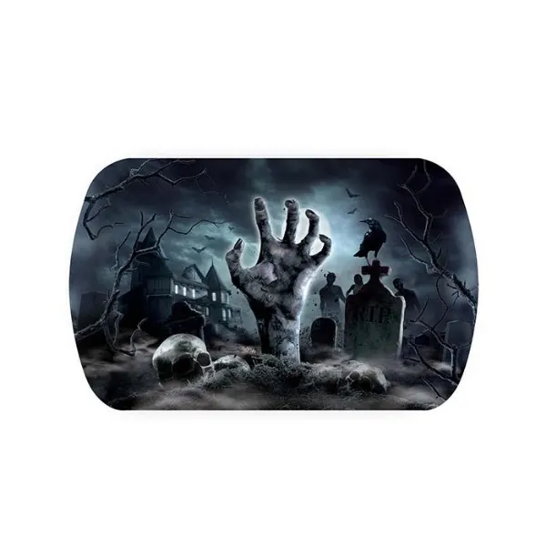 Dekorace Halloween - Plastový podnos hřbitov - 39 x 24 cm