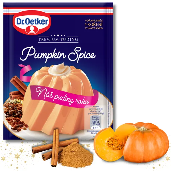 Premium Puding s příchutí Pumpkin Spice (dýňový se skořicí) 40 g