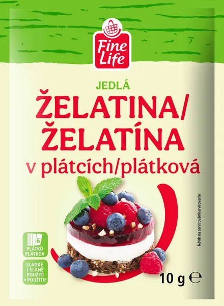 Fine Life Želatina plátky 10 g