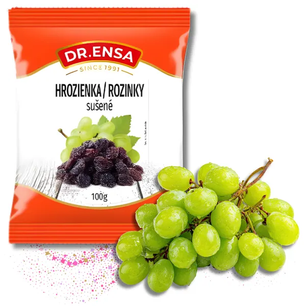 Dr.Ensa rozinky sušené 100g, tmavé