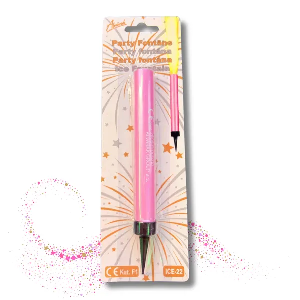 Dortová fontánka 1ks BABY PINK 12 cm - hoření 45s