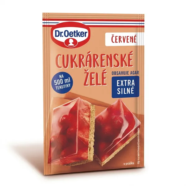 Červené, cukrářské želé 10g