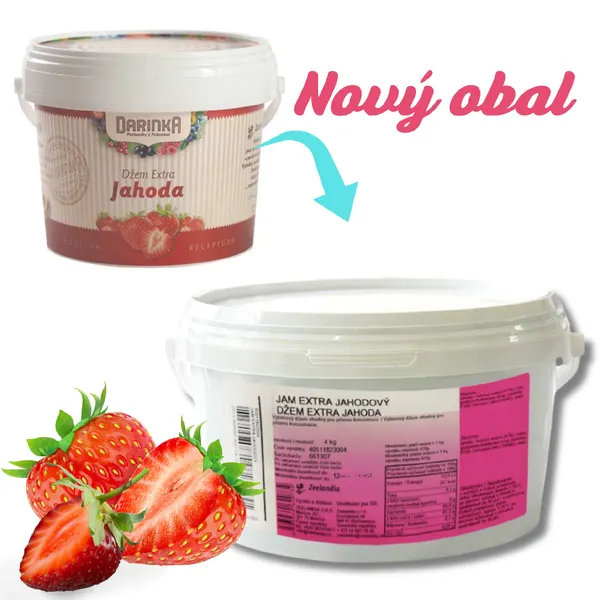 Jahoda - Darinka džem s extra podílem ovoce 4 kg
