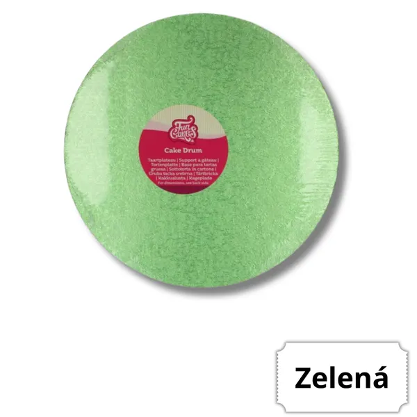 Dortová podložka světle zelená - 25 cm, výška 12 mm