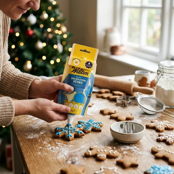 Zdobící poleva na perník, Decorator Icing modrý 212g