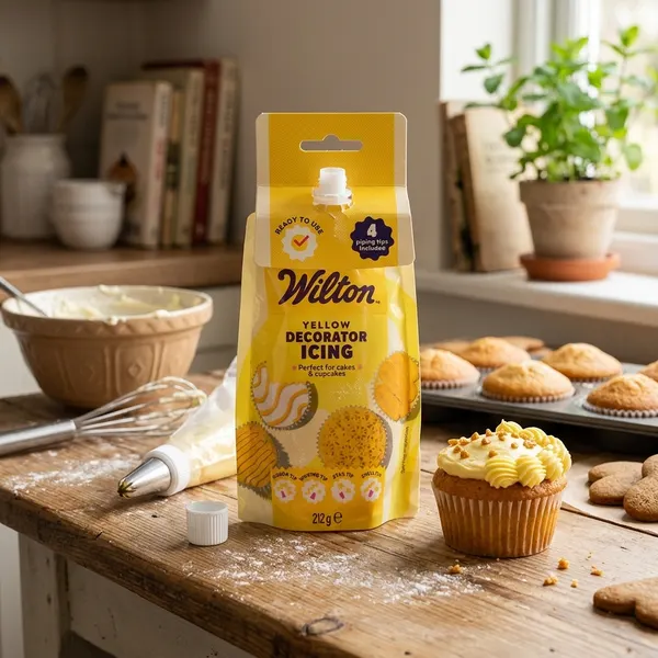 Zdobící polevan na perníčky, Decorator Icing žlutý 212g