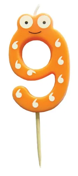 Dortová svíčka s úsměvem, číslo 9