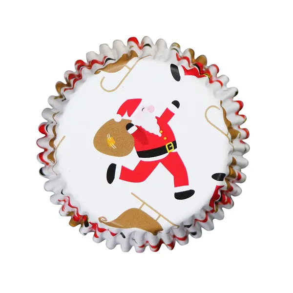 PME košíčky na muffiny s alobalovým vnitřkem Santa a saně (30 ks)