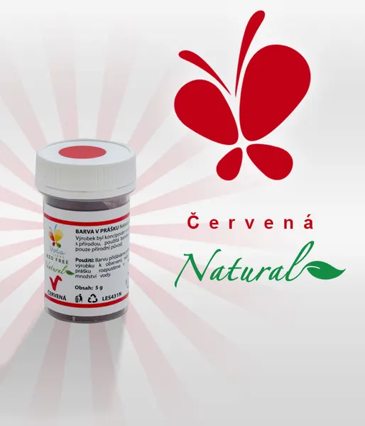 Barva v prášku Natural Line přírodní (červená) 5 g/kelímek