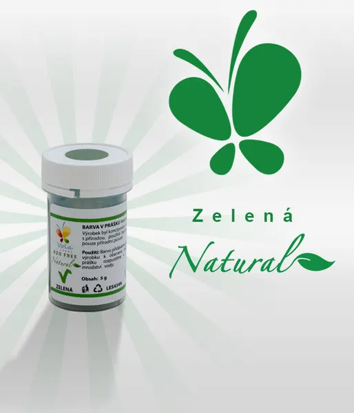 Barva v prášku Natural Line přírodní (zelená) 5 g/kelímek