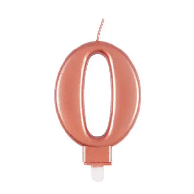 Svíčka dortová ROSE GOLD metalická 0