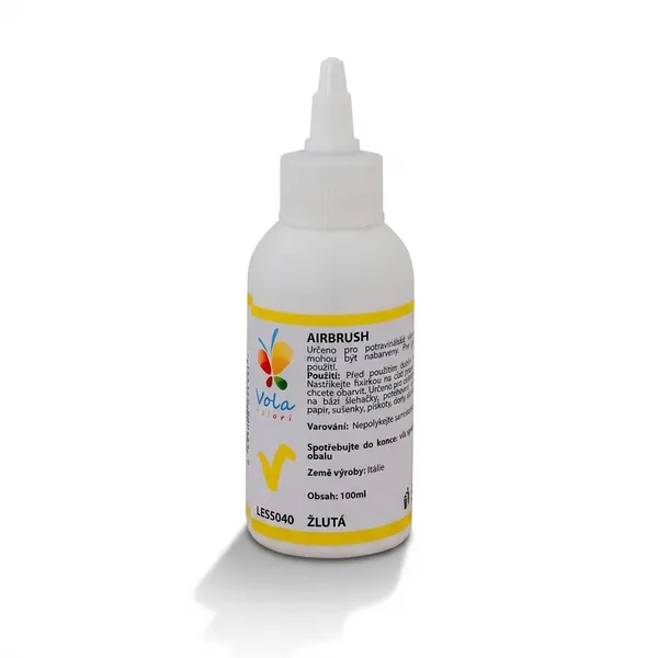 Barva tekutá cukrářská Airbrush (žlutá) 100 ml/lahvička
