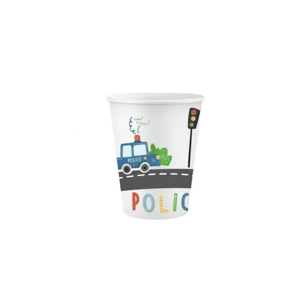 Papírový kelímek 266ml 6ks policie - Godan