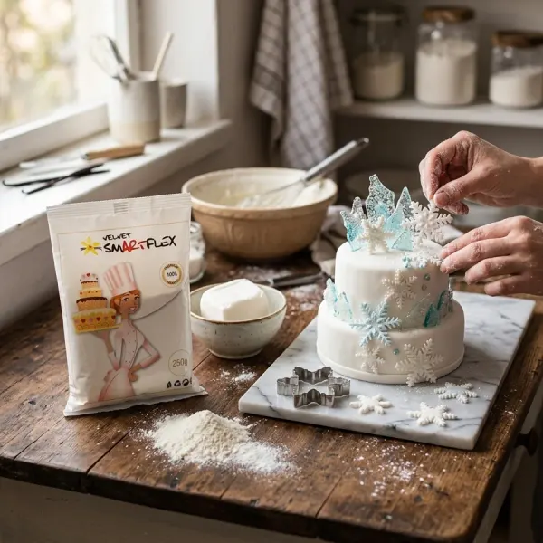 250g Potahovací dortová hmota SMARTFLEX, Bílá - Vanilka