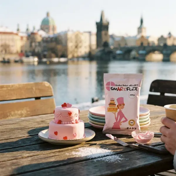 250g Potahovací dortová hmota SMARTFLEX, Růžová - Vanilka
