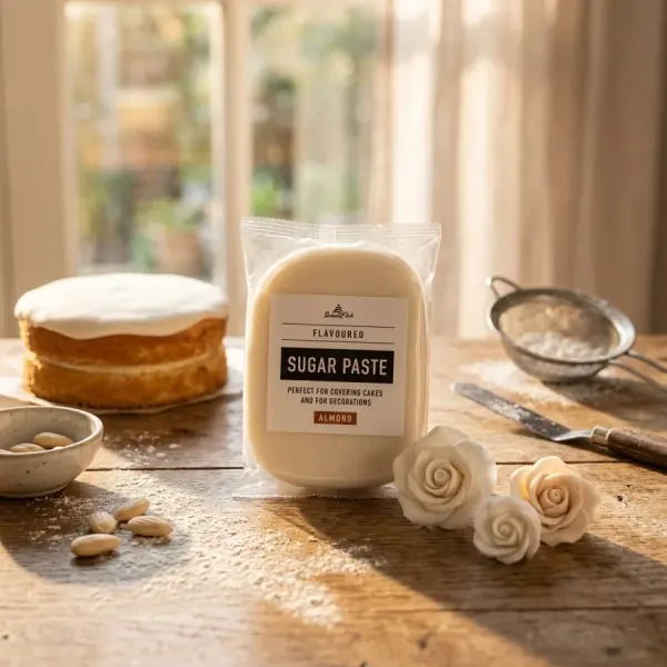 Fondán na dort, Bílý - White, Mandlový 250g