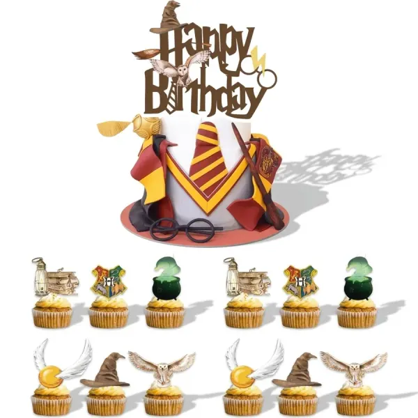 Zápich na dort Happy birthday, Harry potter 25ks - Cakesicq