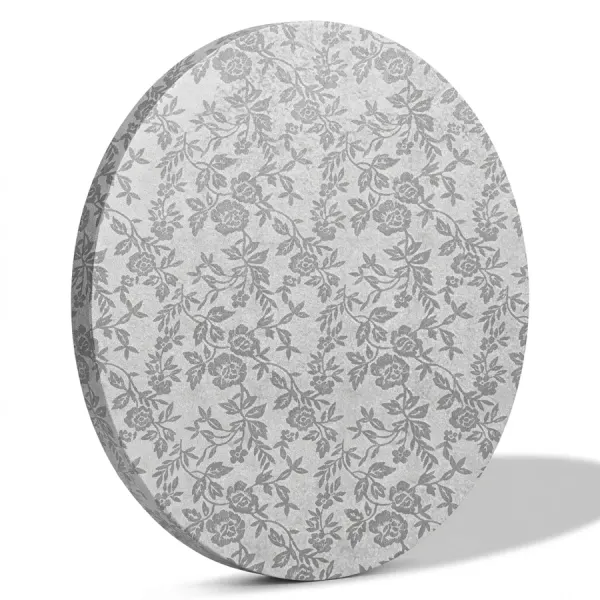 Květinová dortová podložka - 12 mm, stříbrná 30 cm /30618H Modecor
