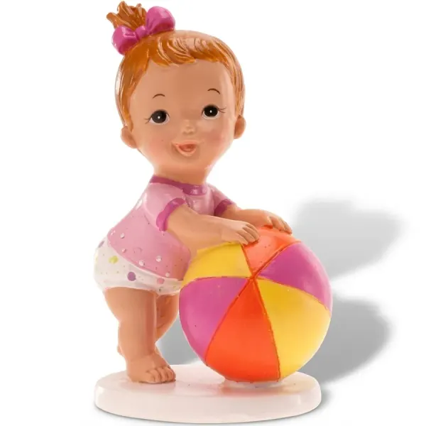 Figurka na dort holčička s míčem 10x7cm - Dekora