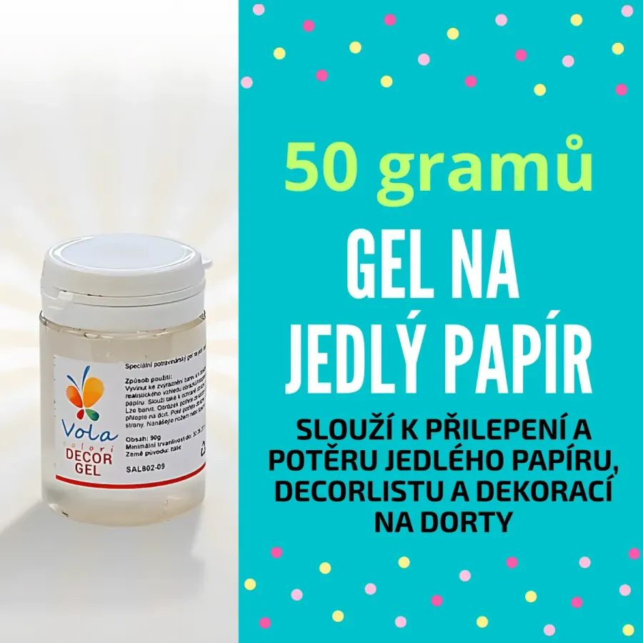 Gel na jedlý papír 50 g – na kulatý obrázek do 21 cm
