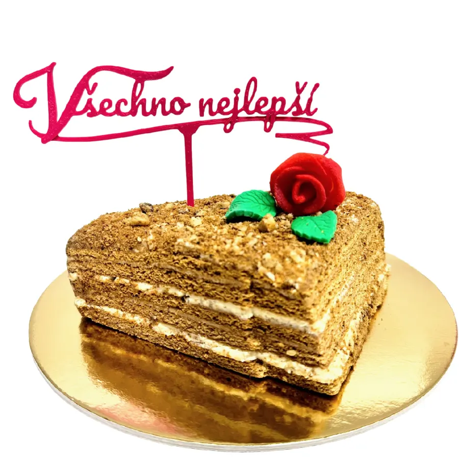 3D zápich Všechno nejlepší 17 cm – pro holky