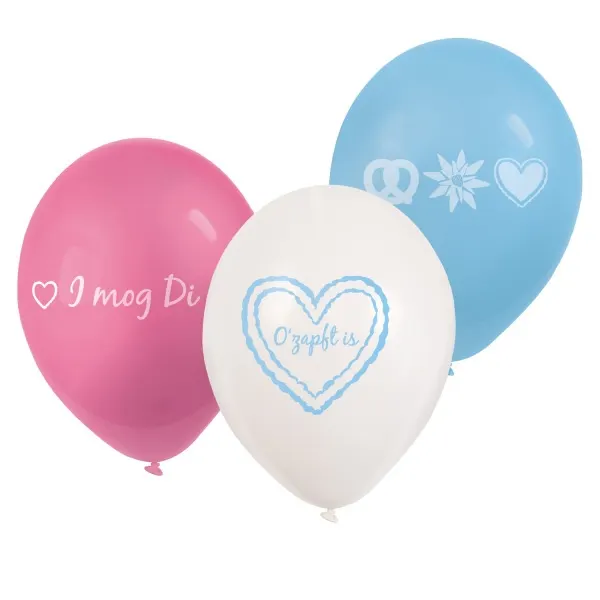 Latexové balonky s motivem Oktoberfestu v sadě 6 kusů, průměr 23 cm